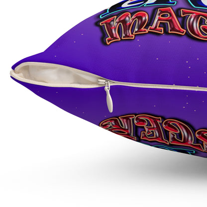 rw&b lives matter - Spun Polyester Square Pillow - (purple-pink wave)