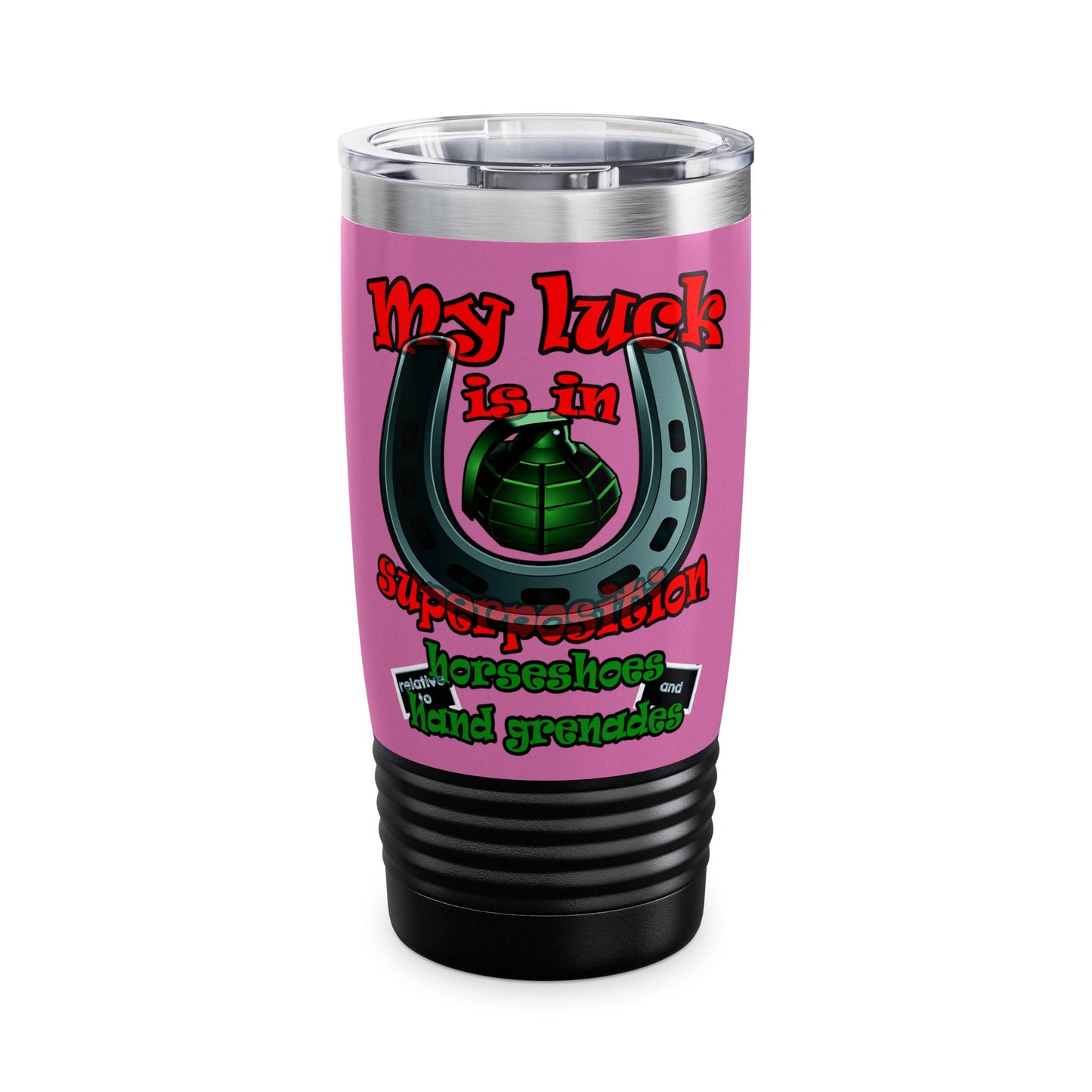 my luck - Ringneck Tumbler, 20oz (light pink)