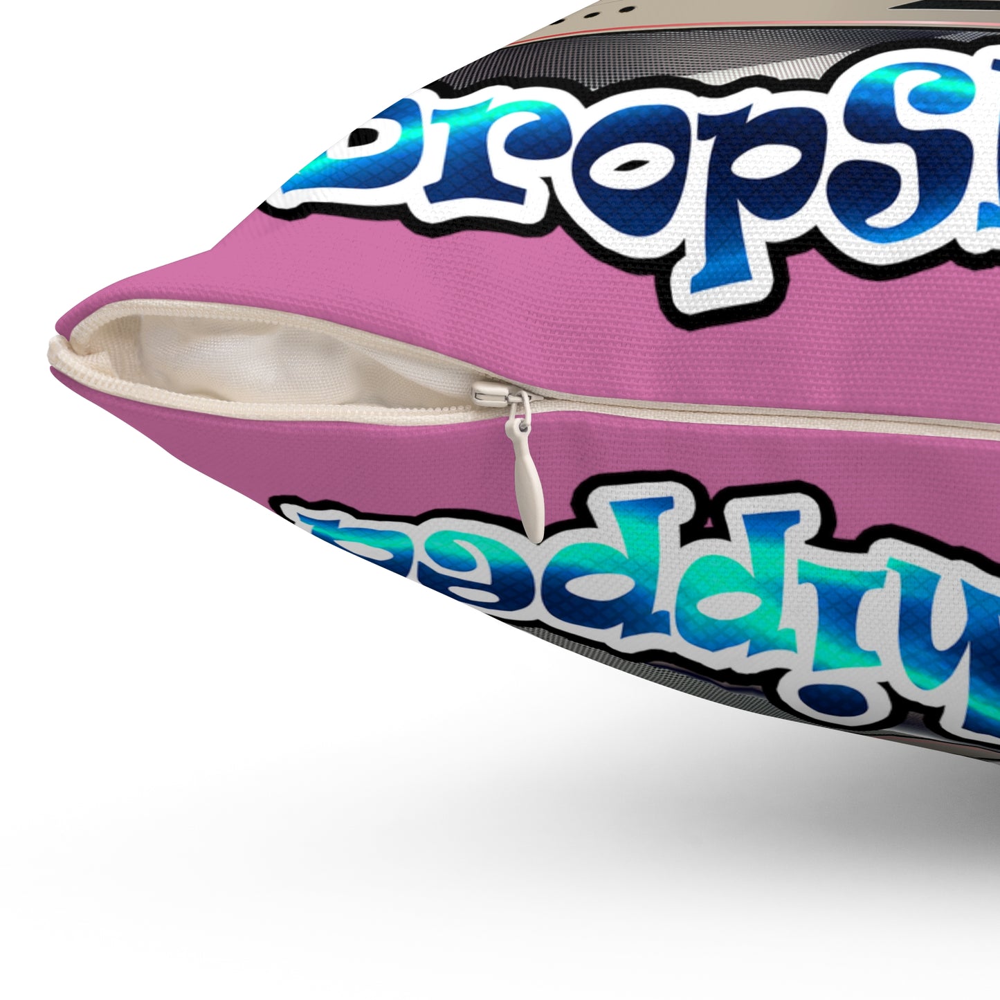 logo - Spun Polyester Square Pillow - (light pink)