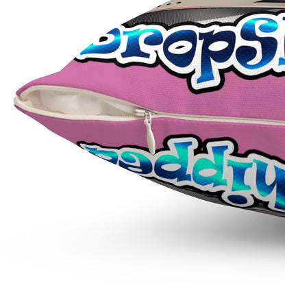logo - Spun Polyester Square Pillow - (light pink)