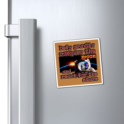 defy conquer reach - Magnets - (light brown)