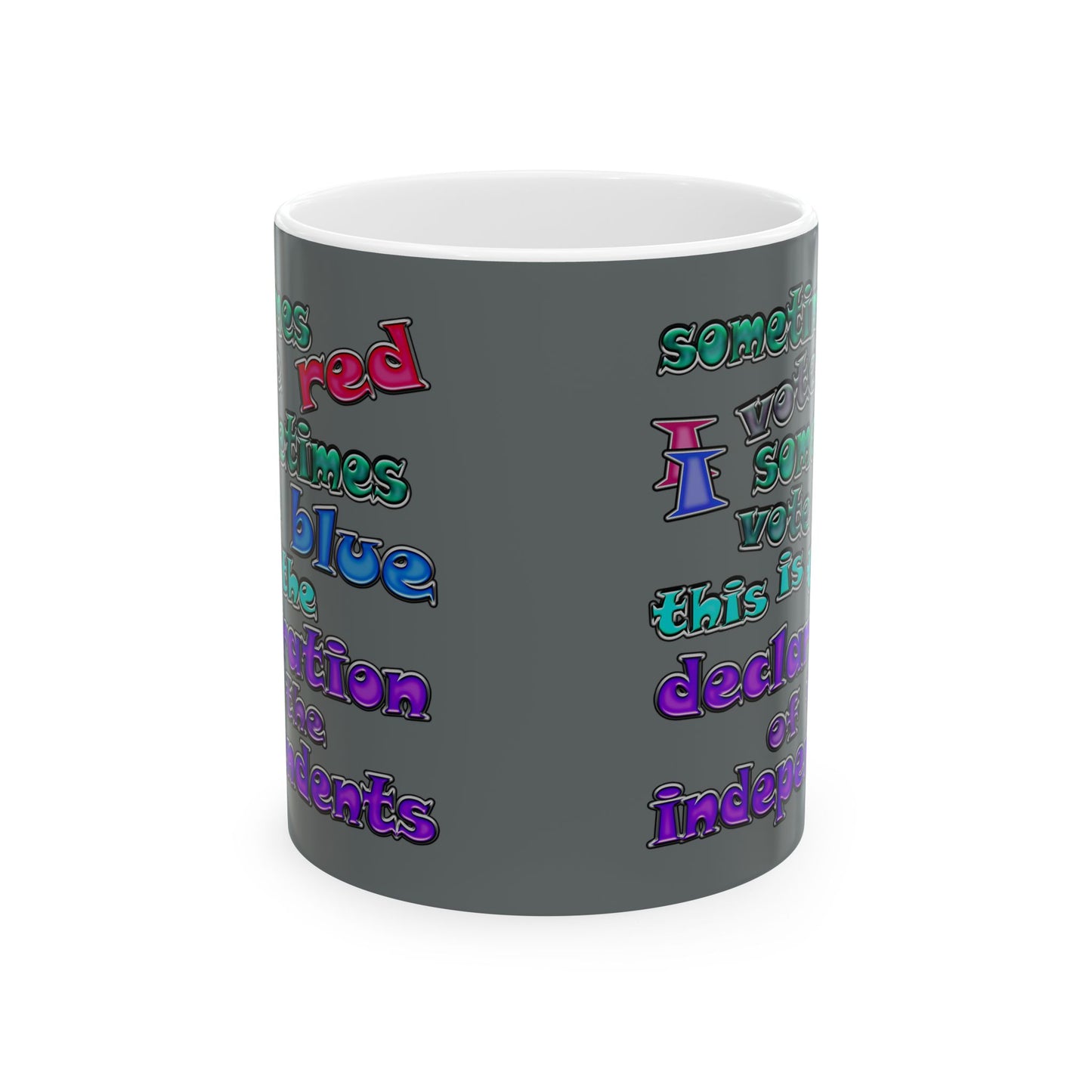 declaration of the independents - White Mug (dark grey)