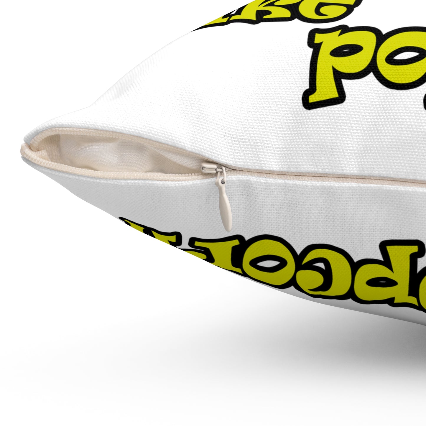 popping like popcorn - Spun Polyester Square Pillow - (white)