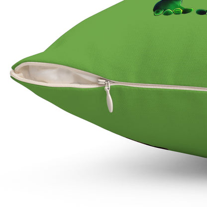 I don't care that your grey - Spun Polyester Square Pillow - (green)