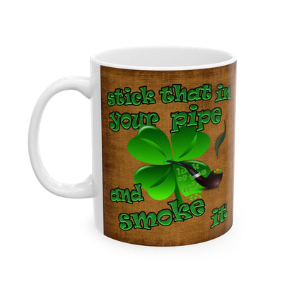 celtics logo - White Mug (brown papyrus)