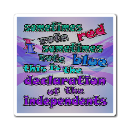 declaration of the independents - Magnets - (light blue-pink wave)