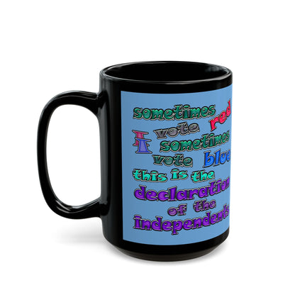 declaration of the independents - Black Mug (light blue)