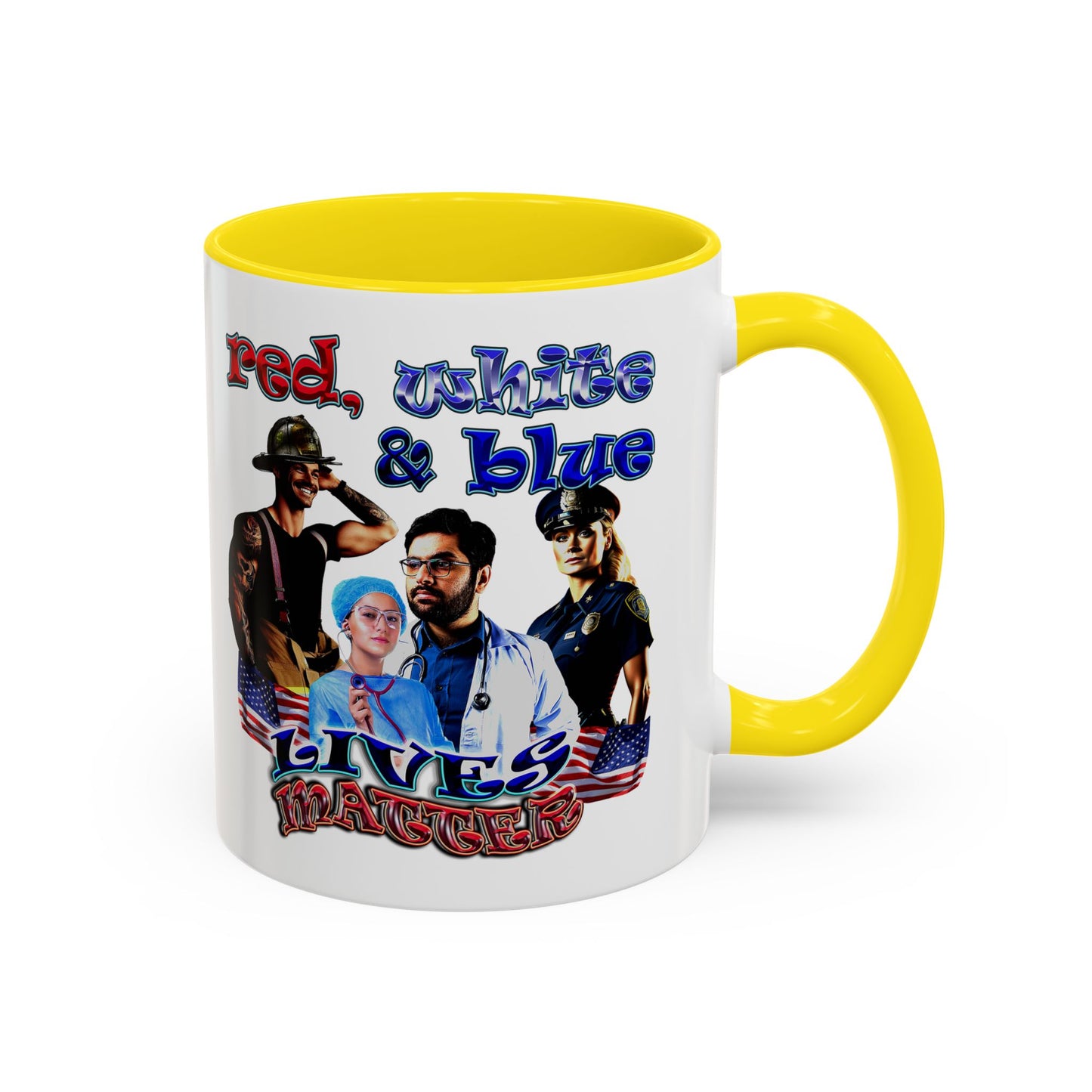 rw&b lives matter - Accent Mug (white)