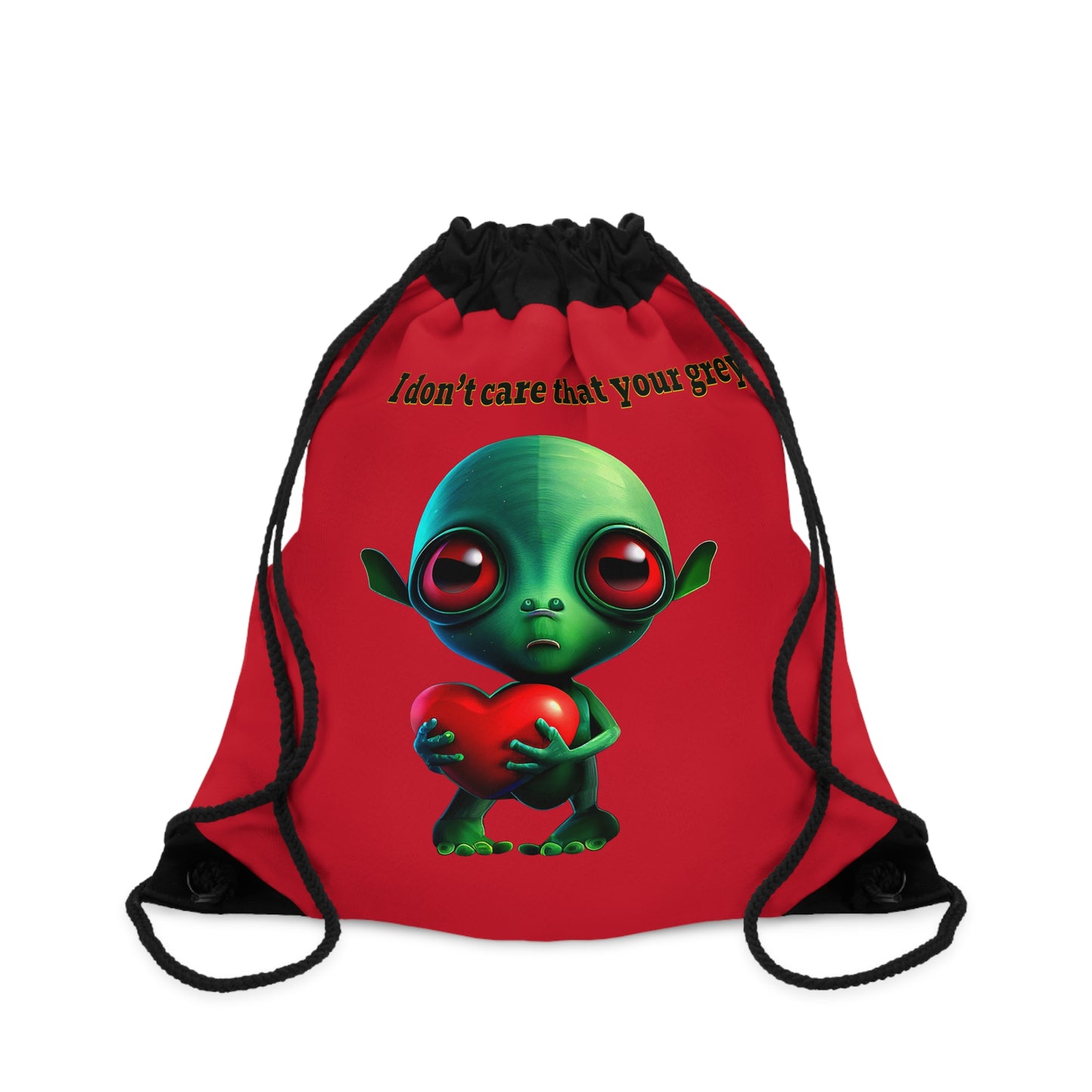 I don't care that your grey - Drawstring Bag (dark red)
