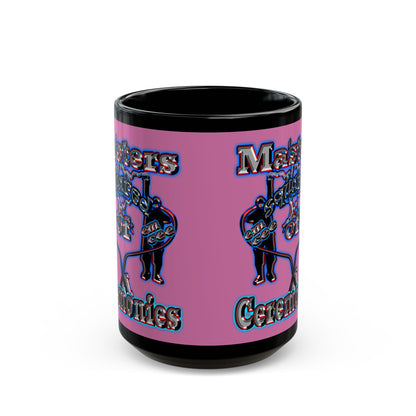 em cee squared - Black Mug (light pink)