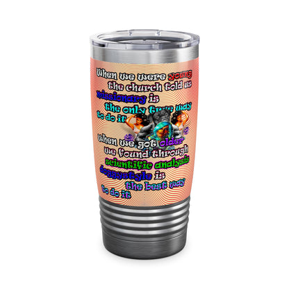 doggystyle - Ringneck Tumbler, 20oz (yellow-orange wave)