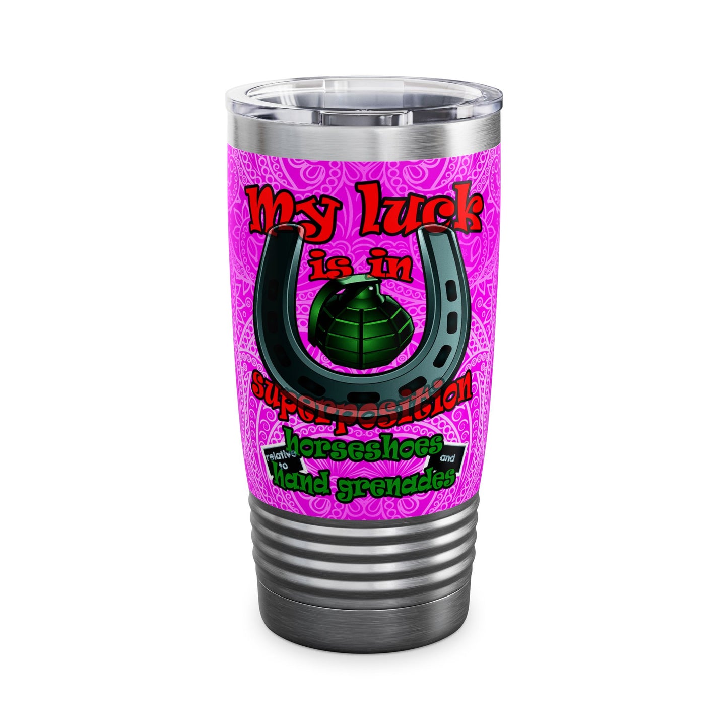 my luck - Ringneck Tumbler, 20oz (pink swirl)