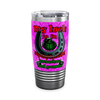 my luck - Ringneck Tumbler, 20oz (pink swirl)