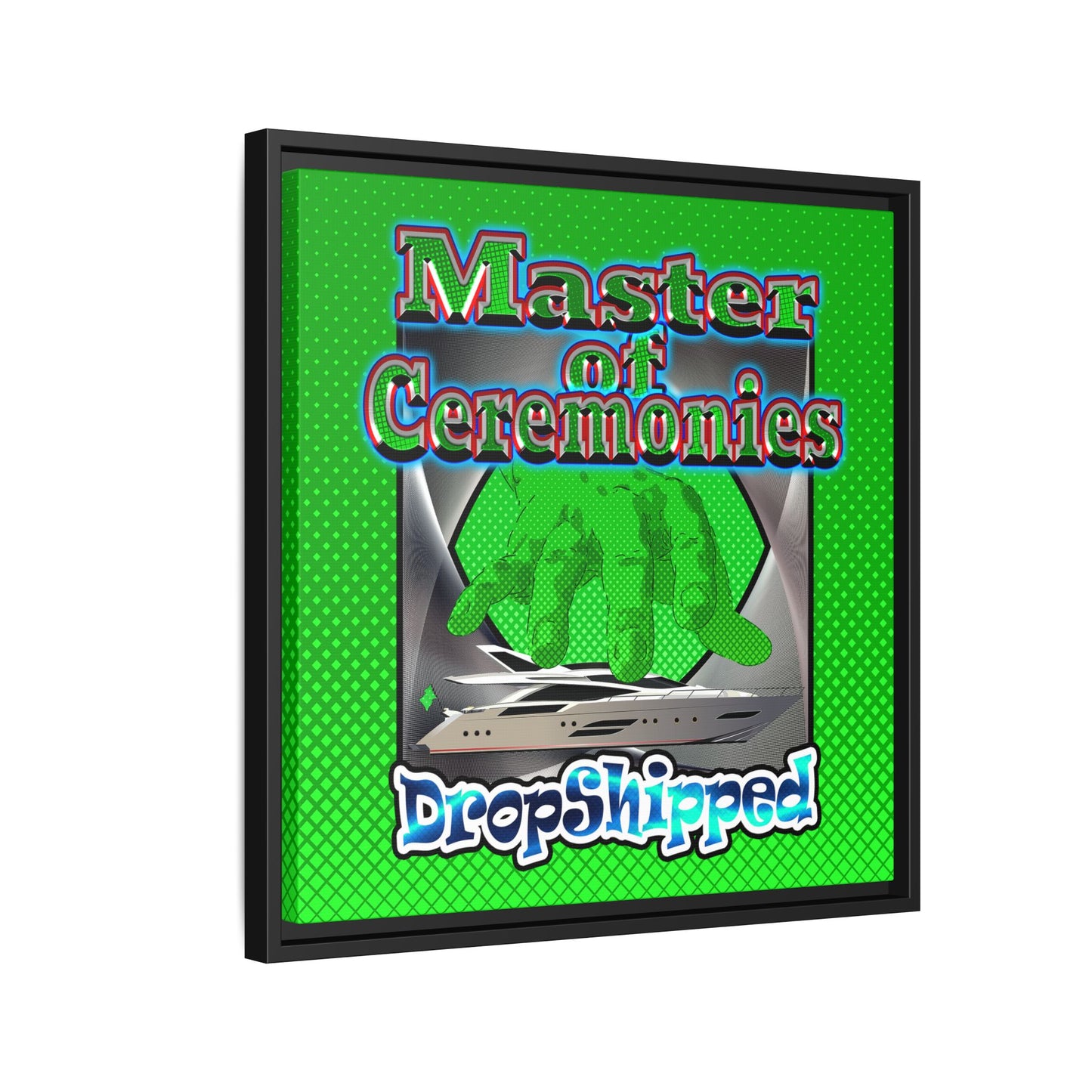 logo - framed canvas art (logo green)