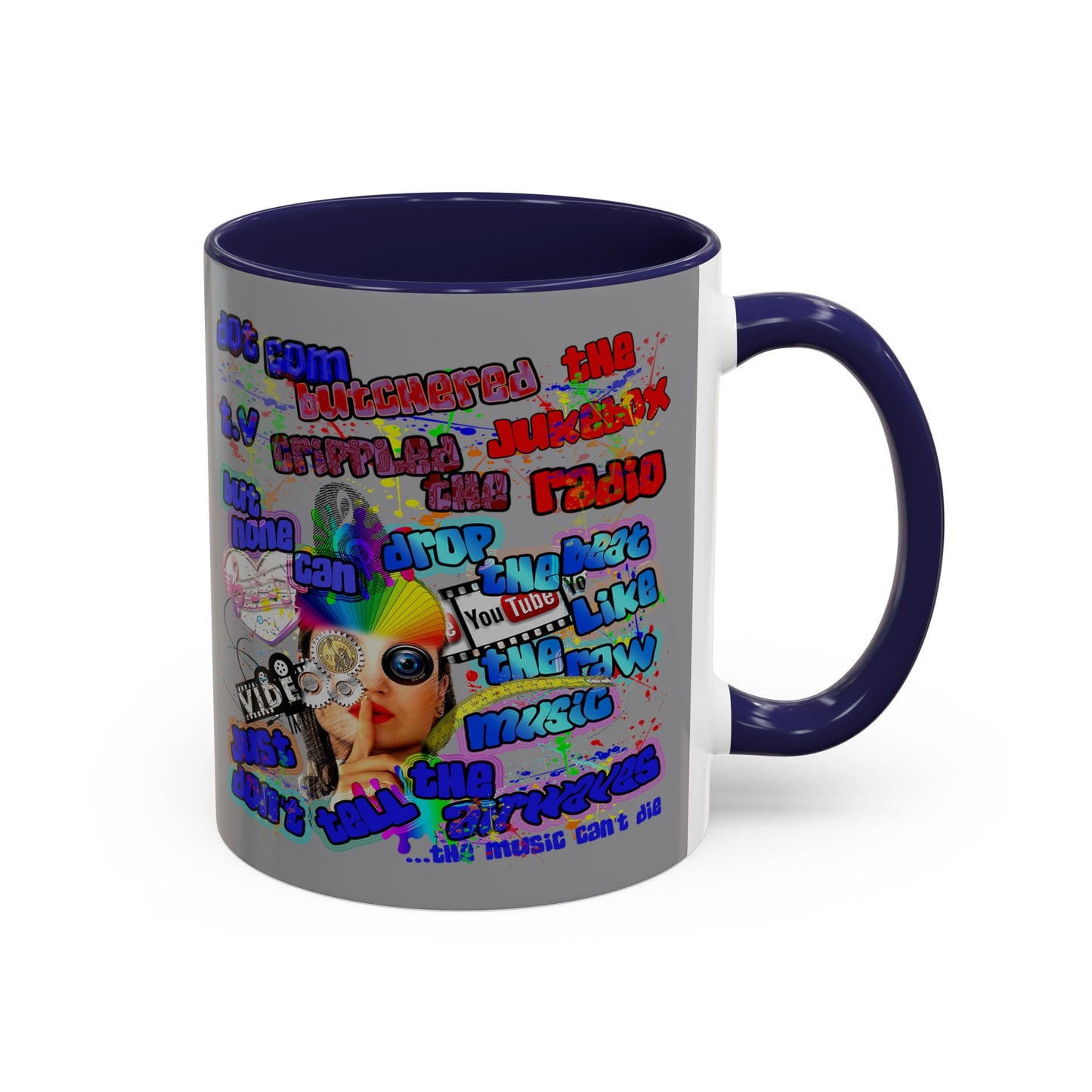 drop the beat - Accent Mug (grey)