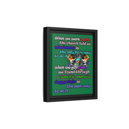 doggystyle - framed canvas art (dark green)