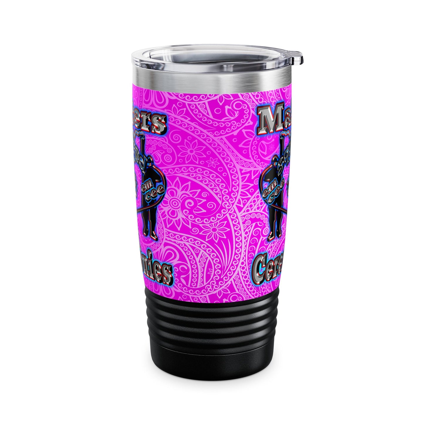 em cee squared - Ringneck Tumbler, 20oz (pink swirl)