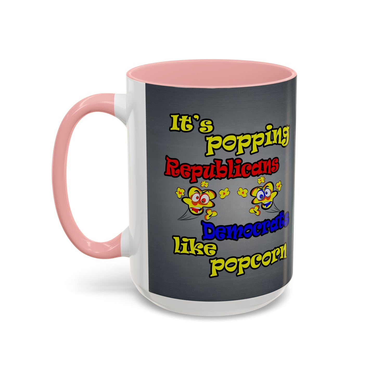popping like popcorn - Accent Mug (grey-light grey)