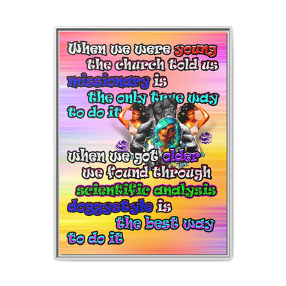 doggystyle - framed canvas art (color blur)