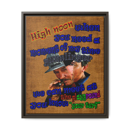 high noon - framed canvas art (brown papyrus)
