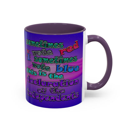 declaration of the independents - Accent Mug (purple-pink wave)