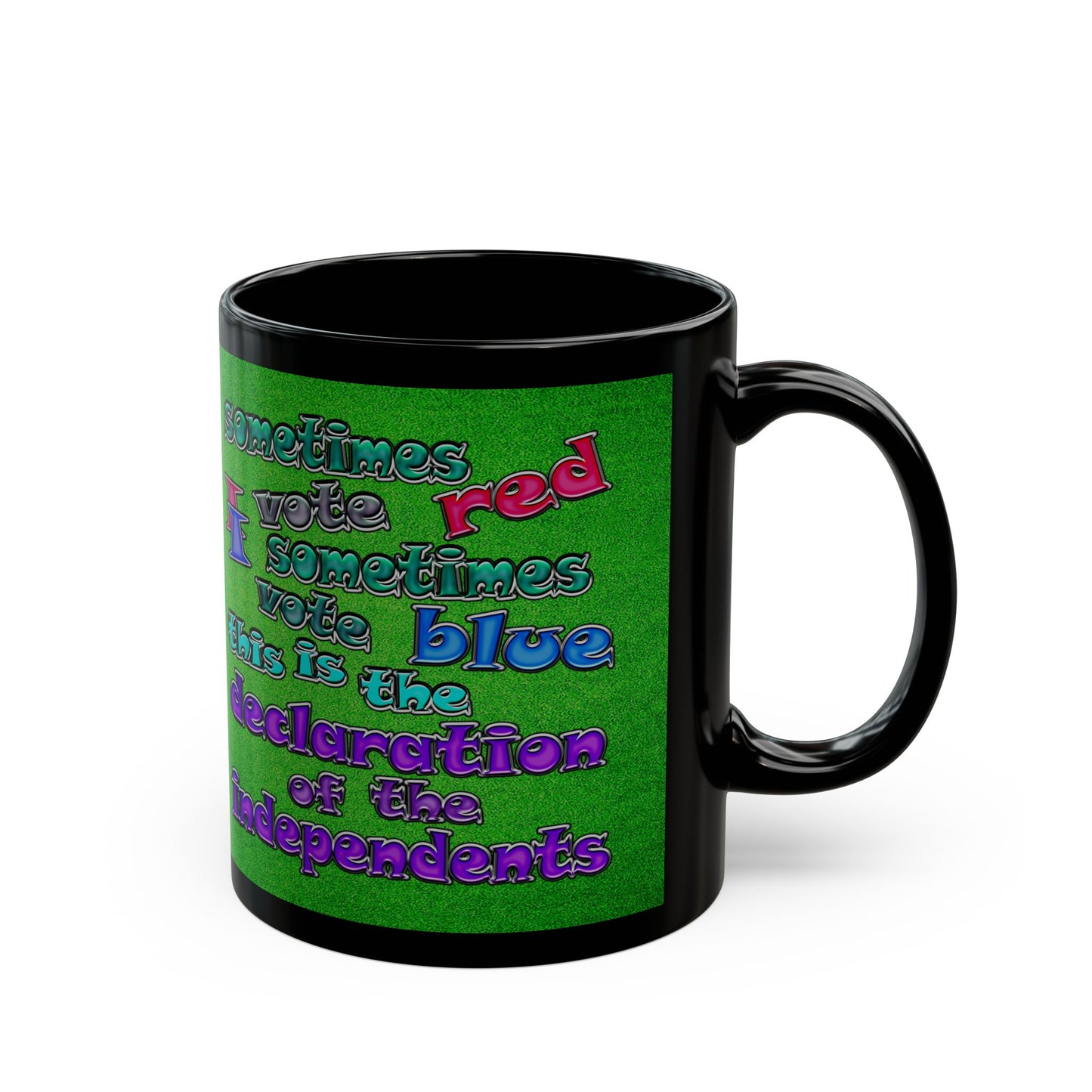 declaration of the independents - Black Mug (green turf)