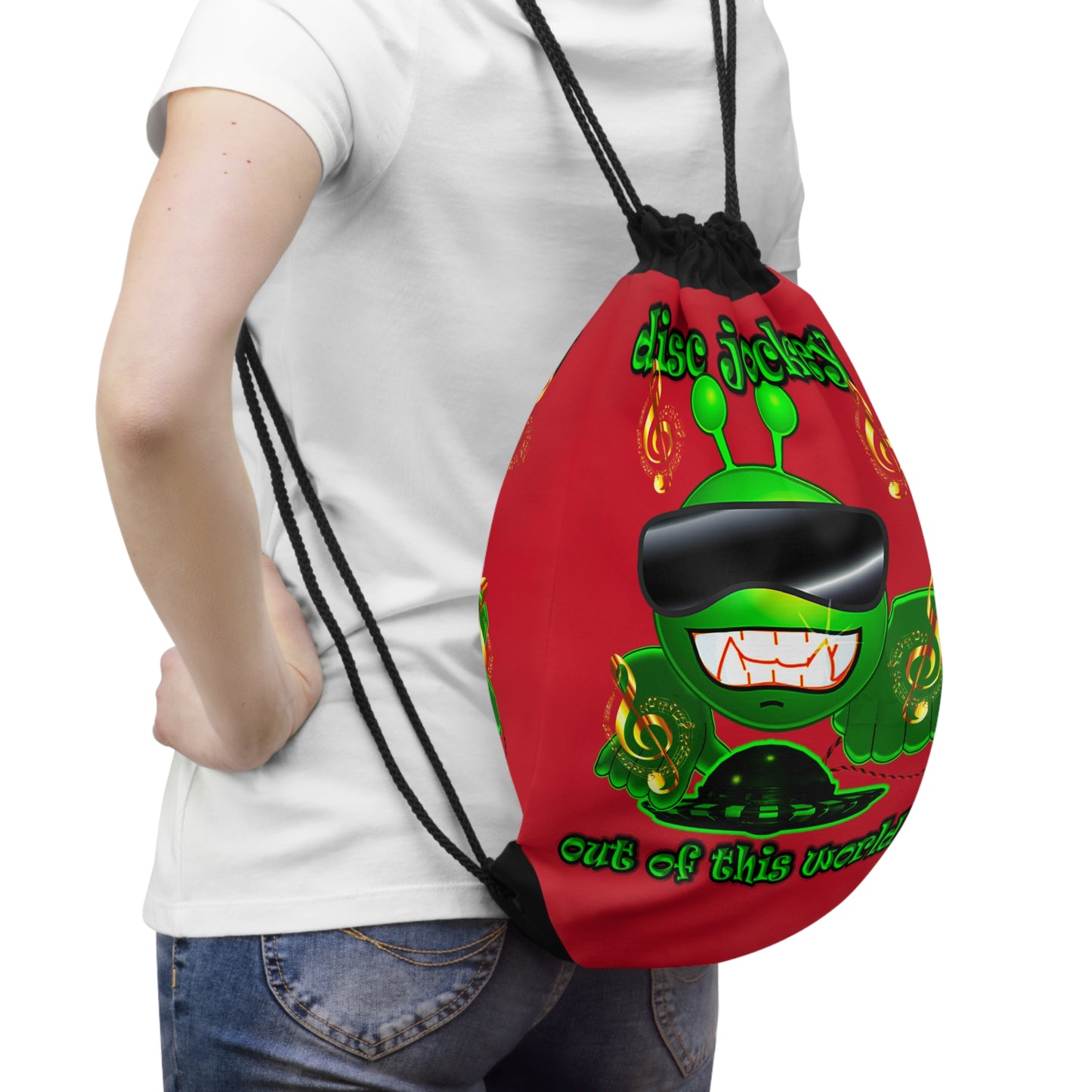 disc jockey - Drawstring Bag (dark red)