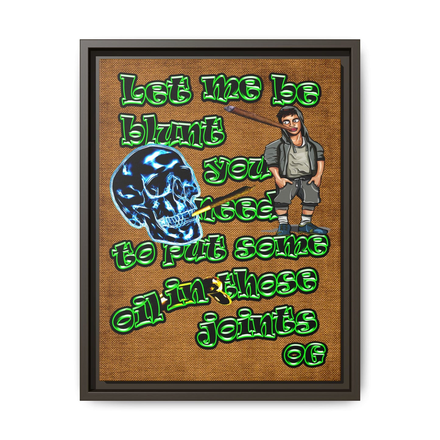 og - framed canvas art (brown papyrus)