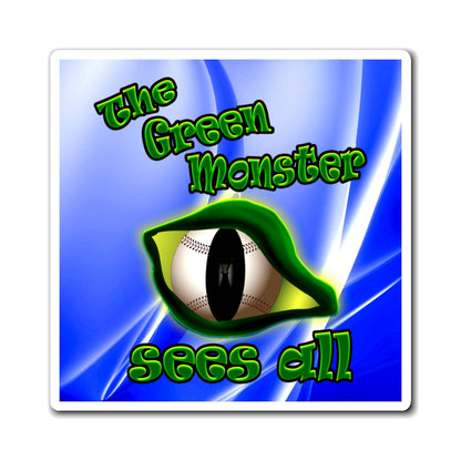 green monster - Magnets - (blue-white wave)