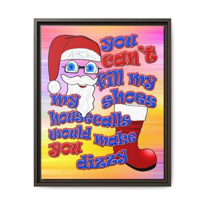 santa's shoes - framed canvas art (color blur)