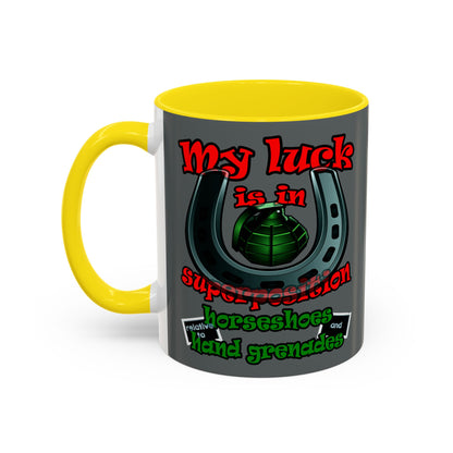 my luck - Accent Mug (dark grey)