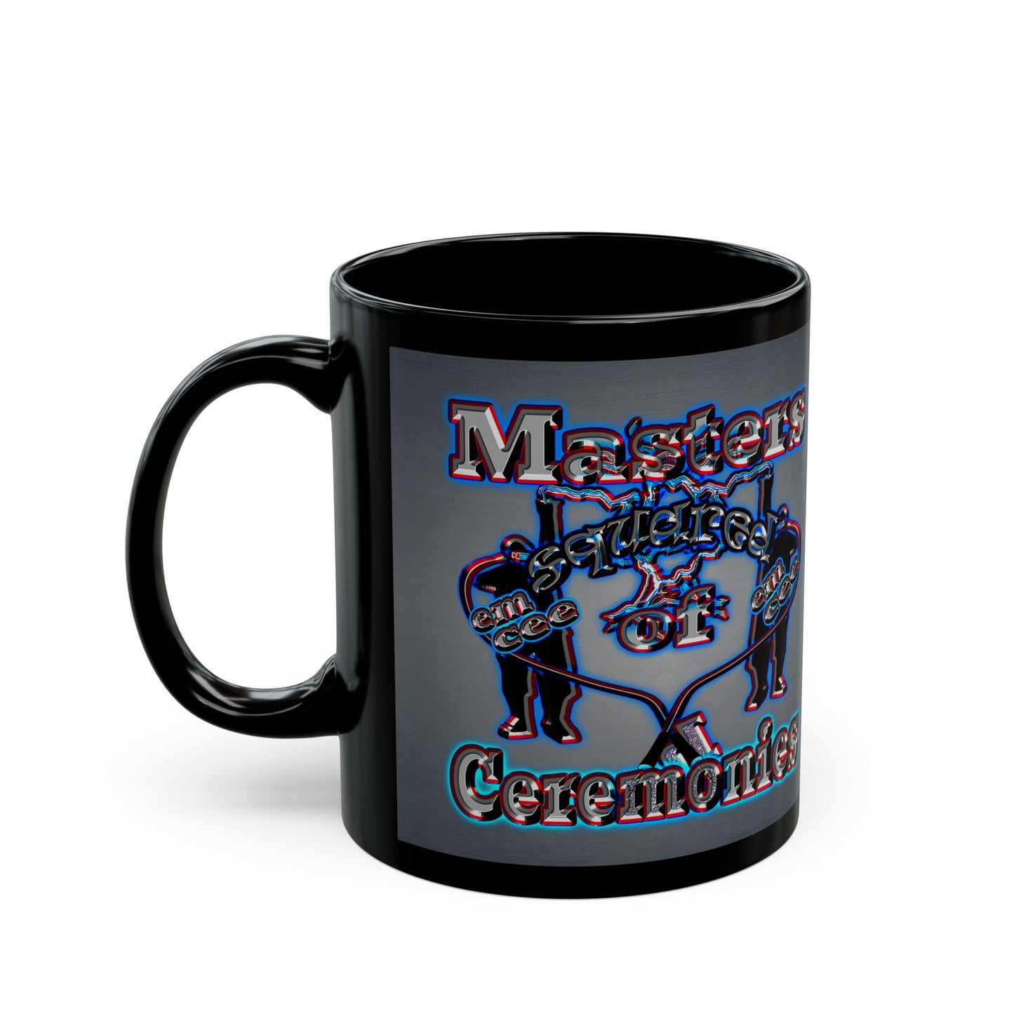 em cee squared - Black Mug (grey-light grey)