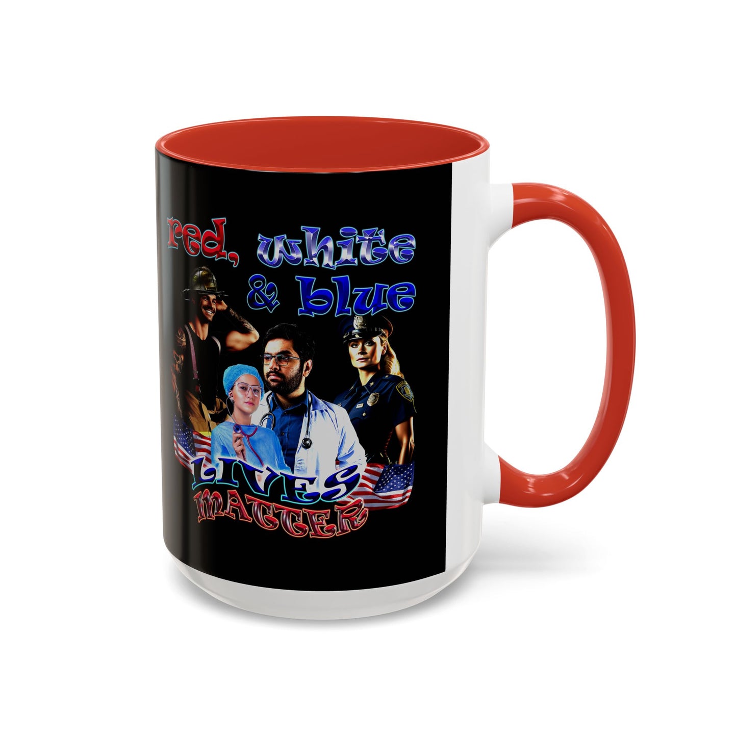 rw&b lives matter - Accent Mug (black)
