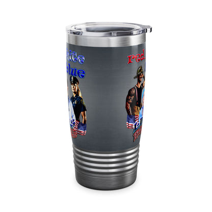 rw&b lives matter - Ringneck Tumbler, 20oz (grey-light grey)