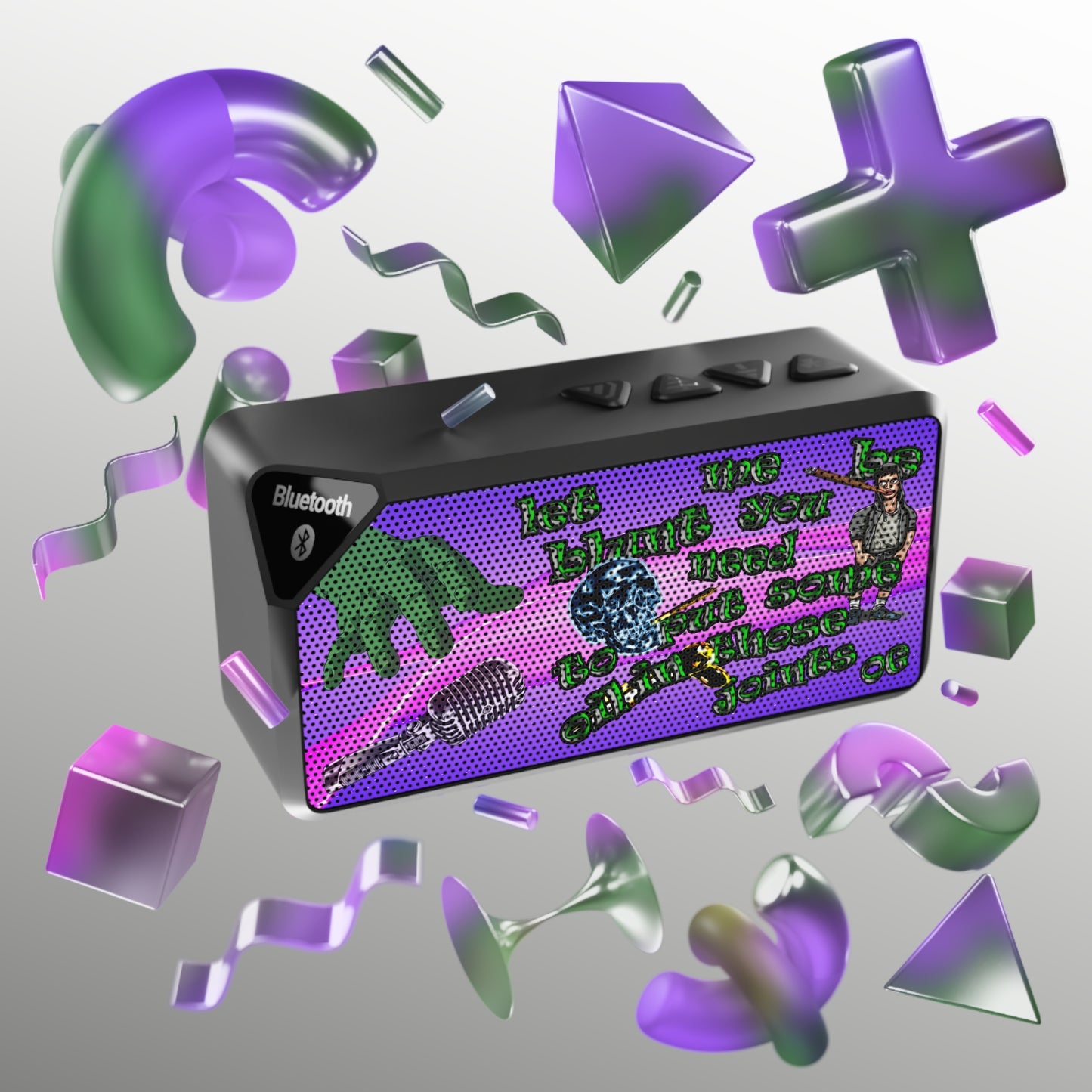 og - Jabba Bluetooth Speaker (purple-pink wave)