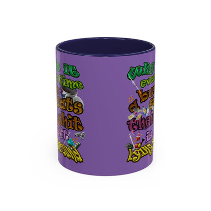 the bum's shit - Accent Mug (light purple)