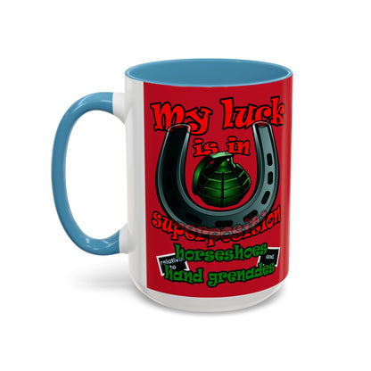 my luck - Accent Mug (dark red)
