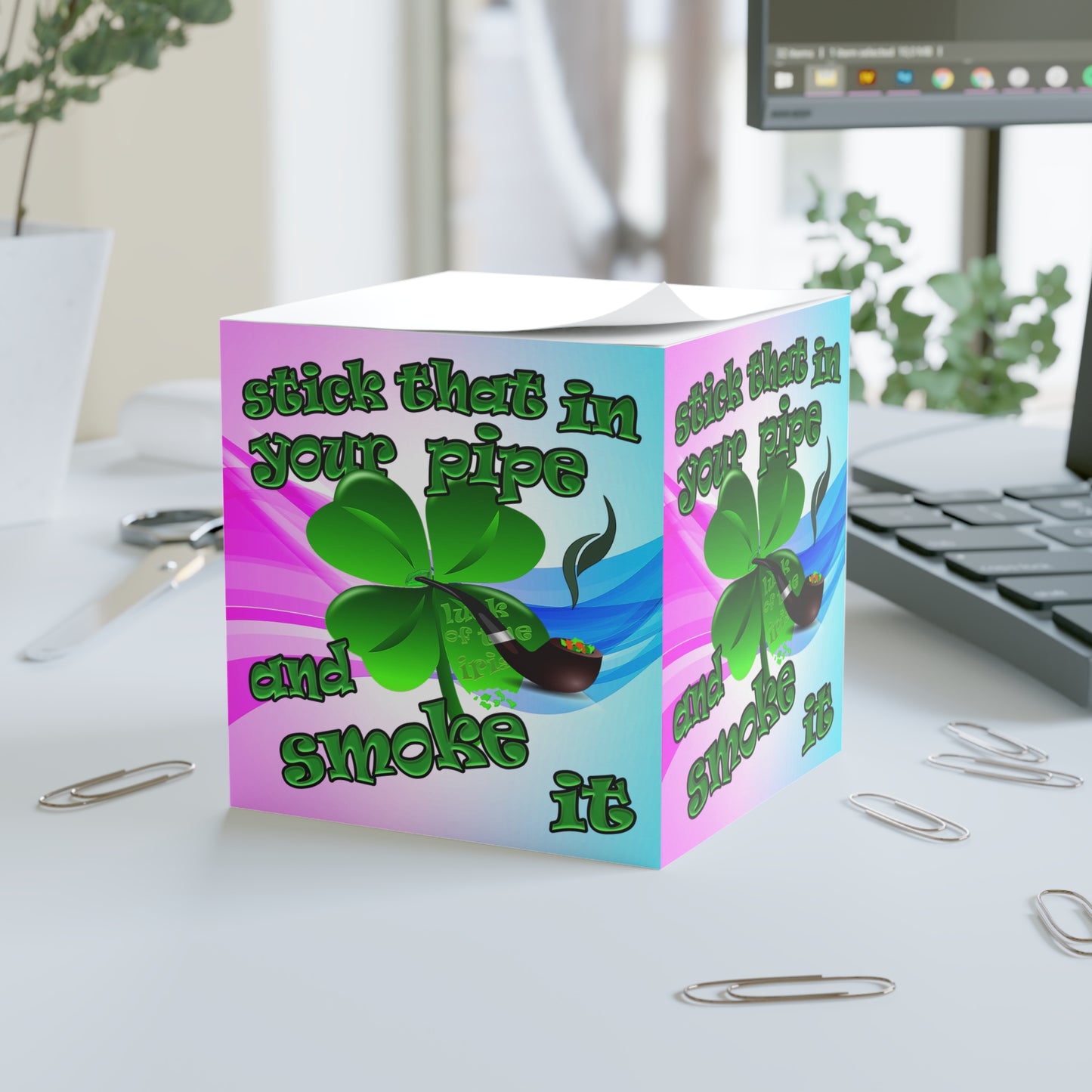 stick that in your pipe and smoke it - note cube (light blue-pink wave)