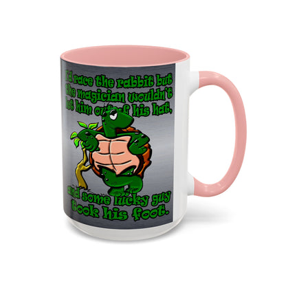 turtle race - Accent Mug (brushed nickel)