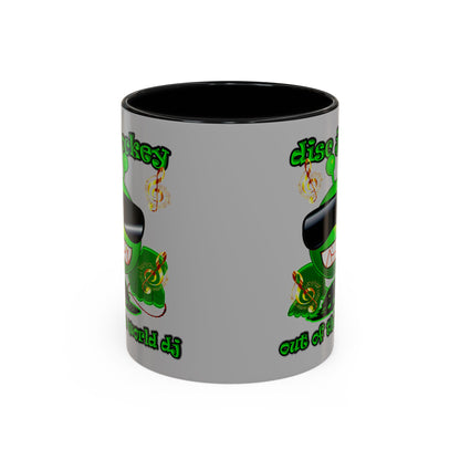 disc jockey - Accent Mug (light grey)