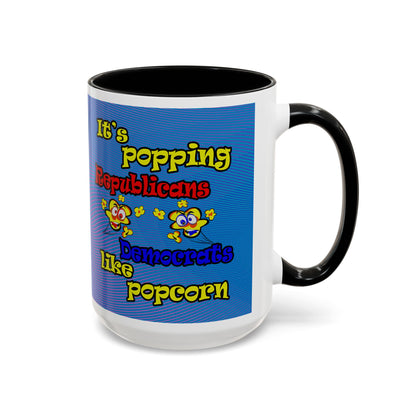 popping like popcorn - Accent Mug (light blue-purple wave)