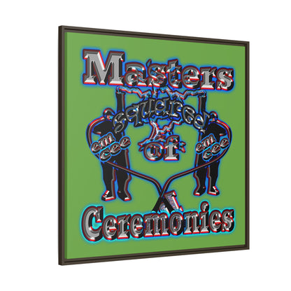 em cee squared - framed canvas art (green)