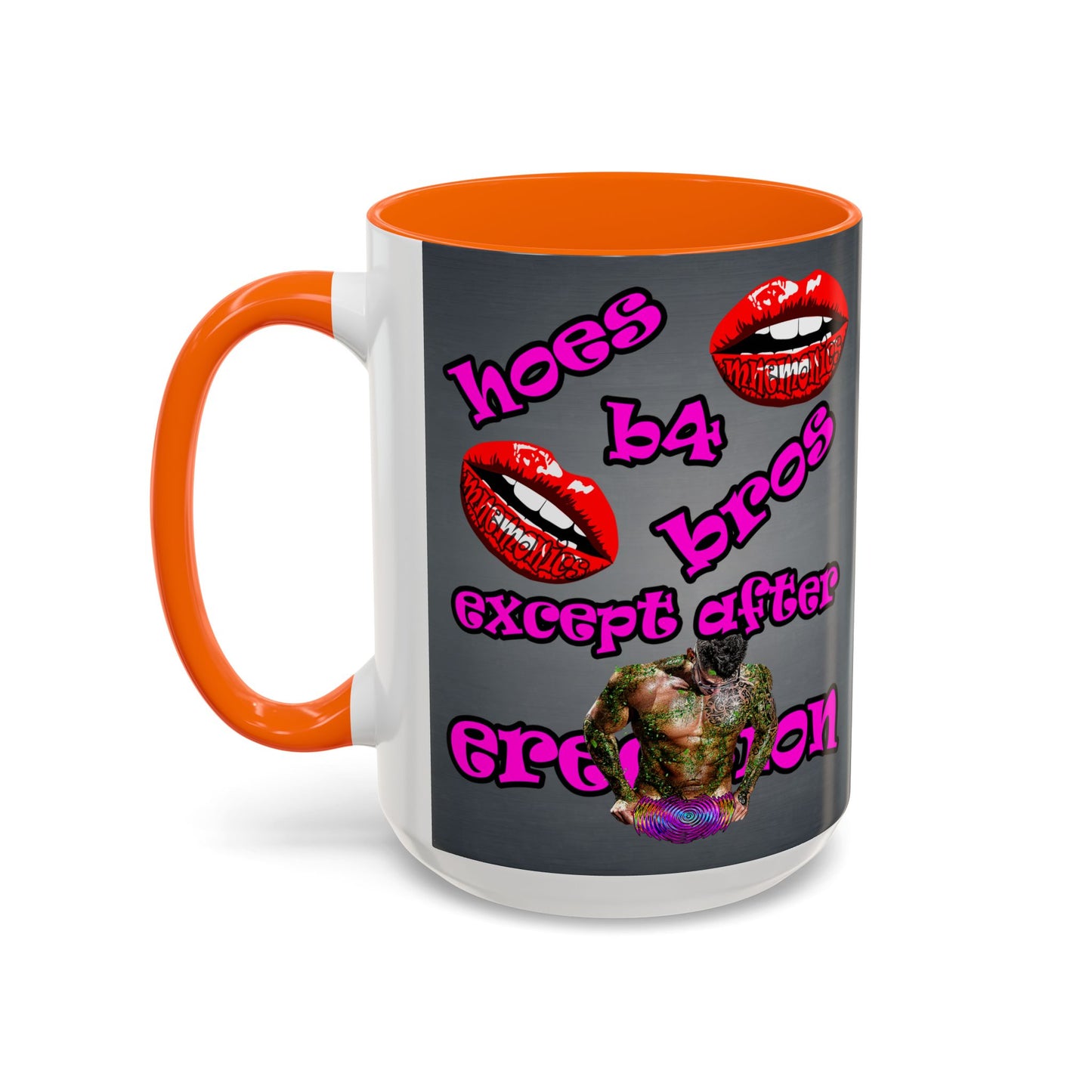 hoes b4 bros - Accent Mug (grey-light grey)