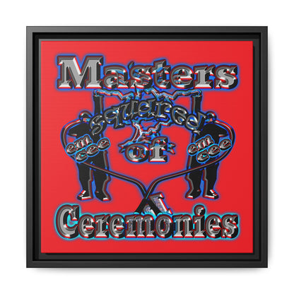 em cee squared - framed canvas art (red)