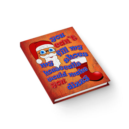santa's shoes - journal-blank (burnt orange)