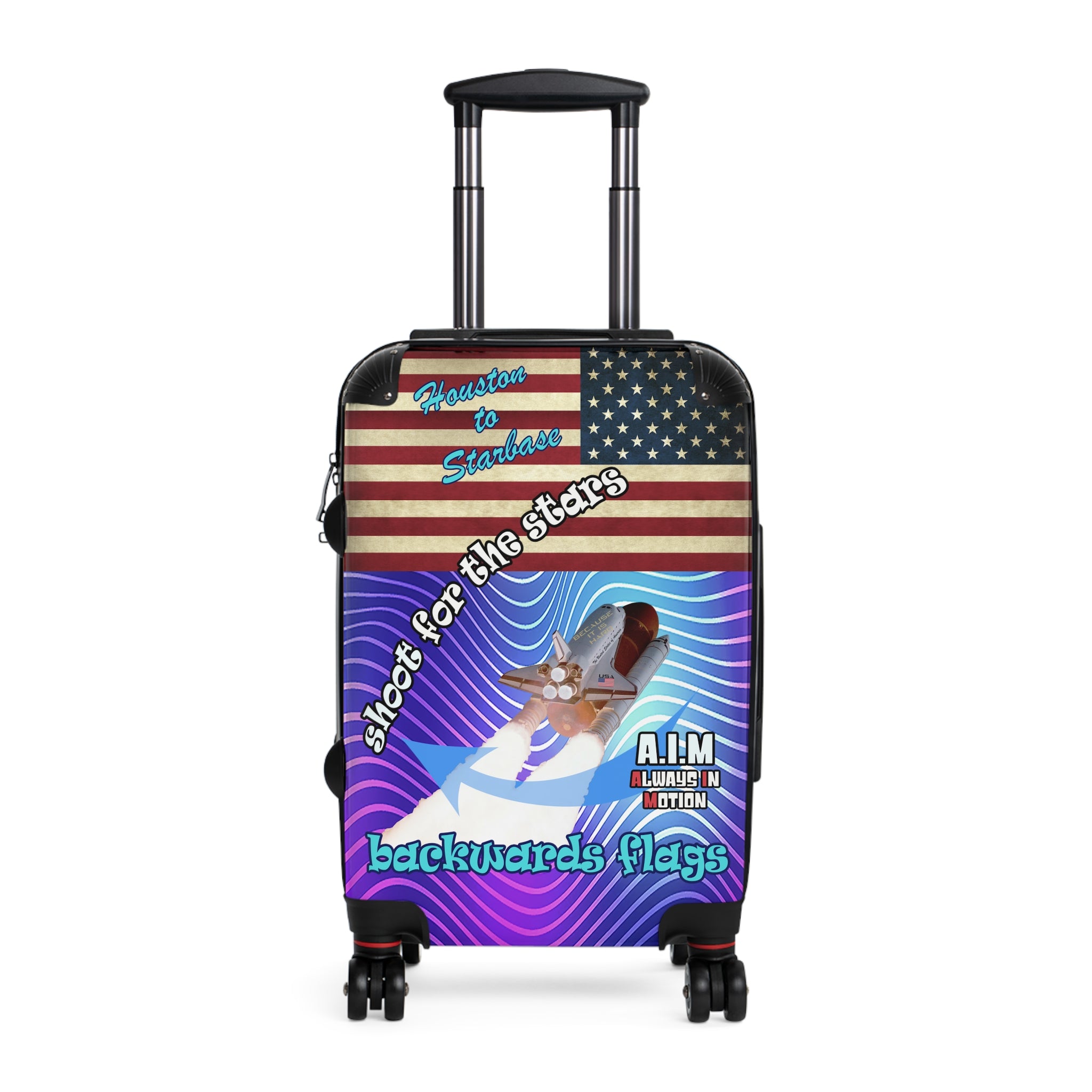 shoot for the stars - Suitcase (purple wave)
