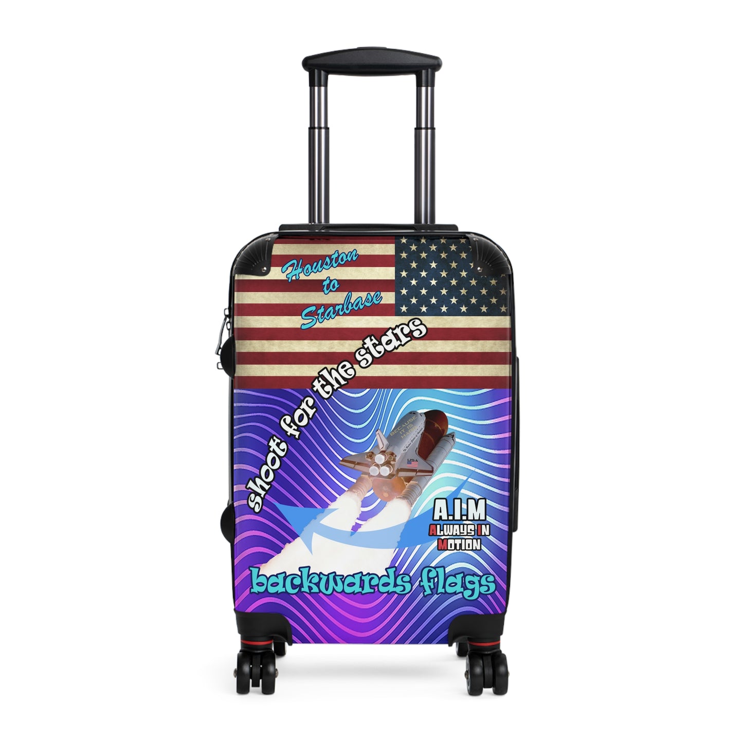 shoot for the stars - Suitcase (purple wave)