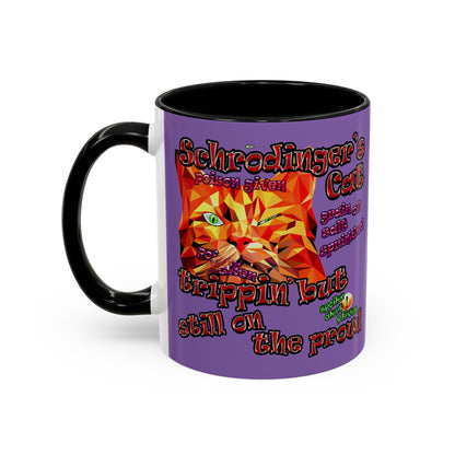schrodinger's cat - Accent Mug (light purple)