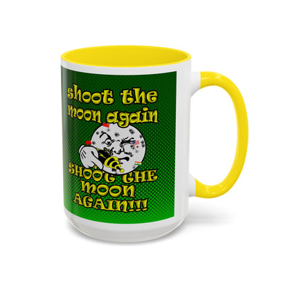 shoot the moon again - Accent Mug (logo green)