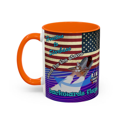 shoot for the stars - Accent Mug (purple wave)